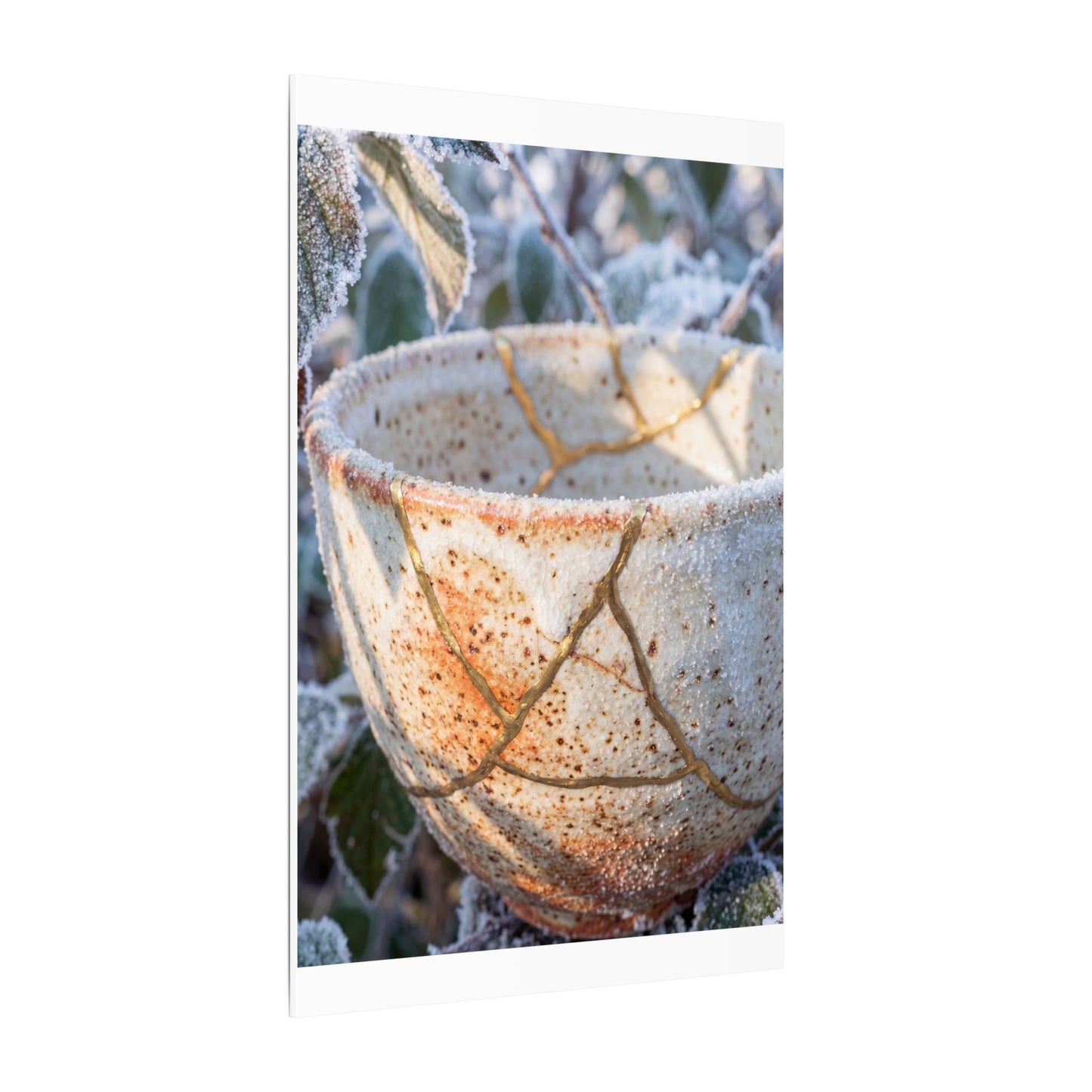Resilient Ceramic Bowl Canvas Art - Gold Vein Kintsugi