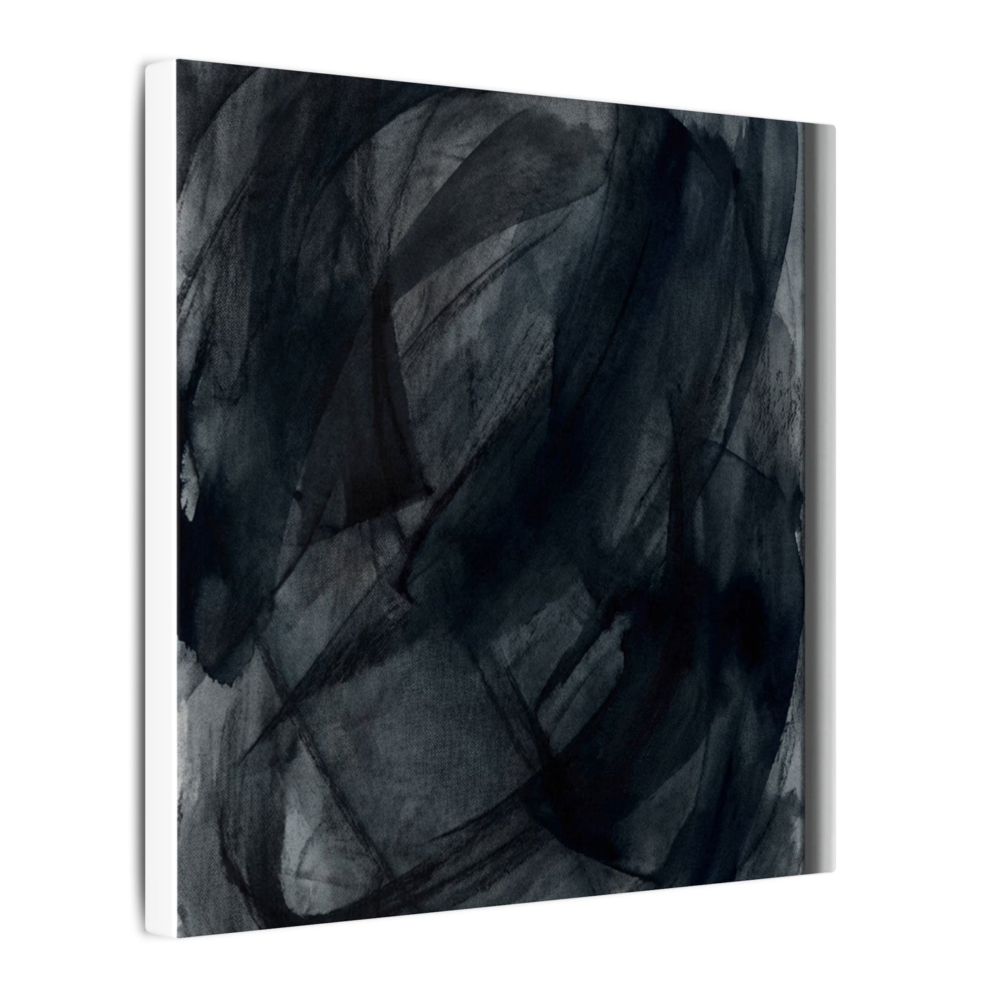 Deep Tones Dark Japandi Charcoal Canvas Art