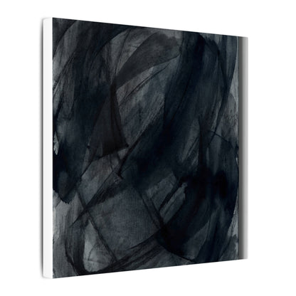 Deep Tones Dark Japandi Charcoal Canvas Art