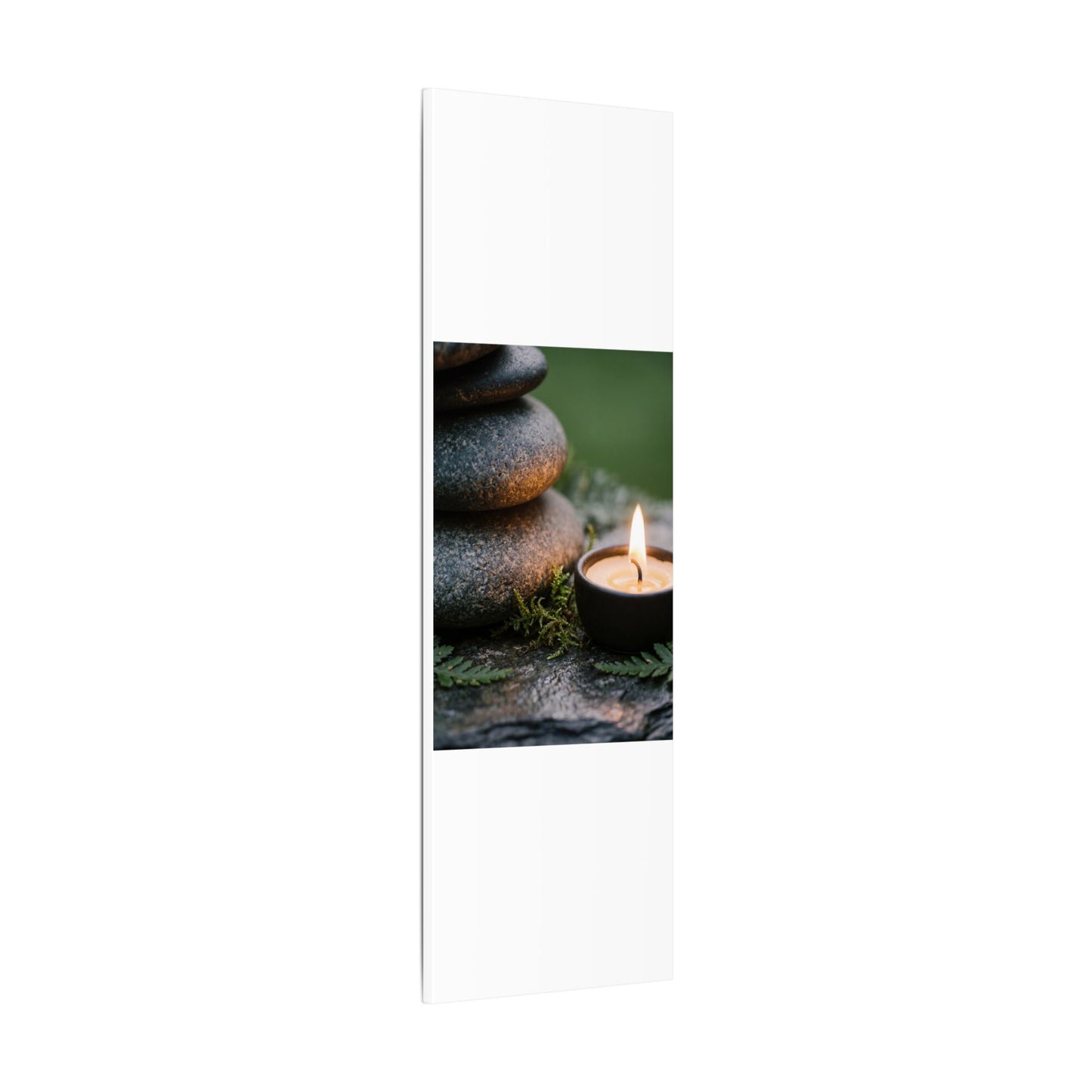 Warm River Stones Canvas Art - Japanese Pattern Japandi