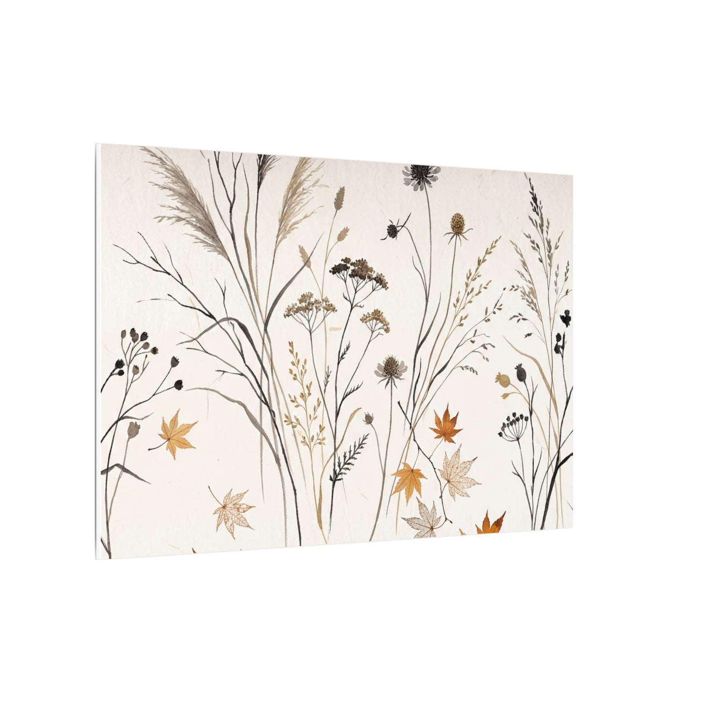 Dawn Dried Flowers Canvas Art - Japandi Kanso