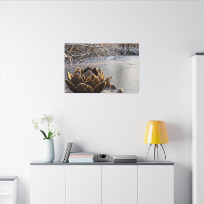 Lotus Flower Gold Repair Canvas Art | Beautiful Kintsugi Art