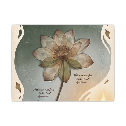Candlelight Lotus Flower Canvas Art - Cottagecore Ma Art Print