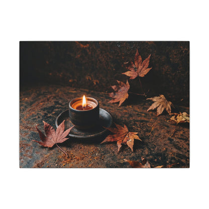 Dark Japandi Rust Patina in Candlelight | Shadow Zen Canvas Art Art Print