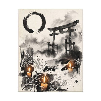 Candlelight Torii Gate Canvas Art - Zen Datsuzoku
