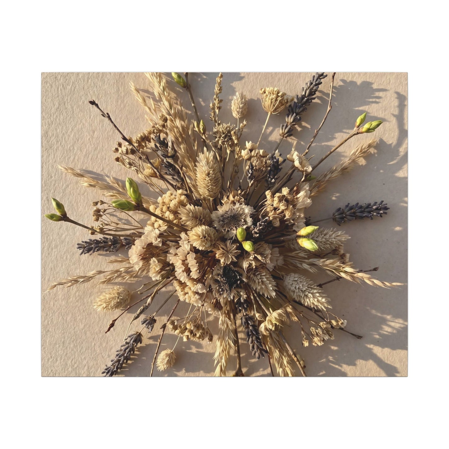 Dried Flowers Spring Canvas Art | Japandi Earthy Design