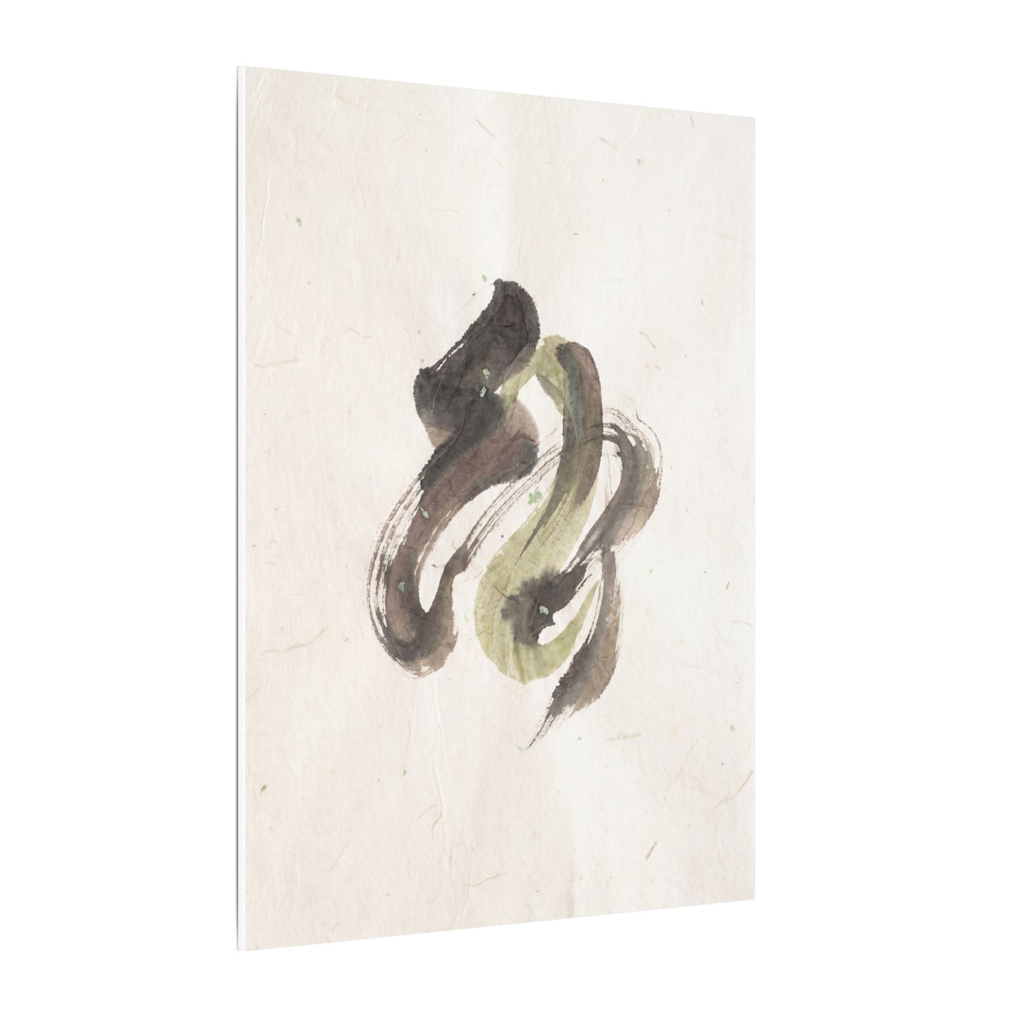 Ink Brushstroke Canvas Art | Spring Japandi Japanese Pattern Art