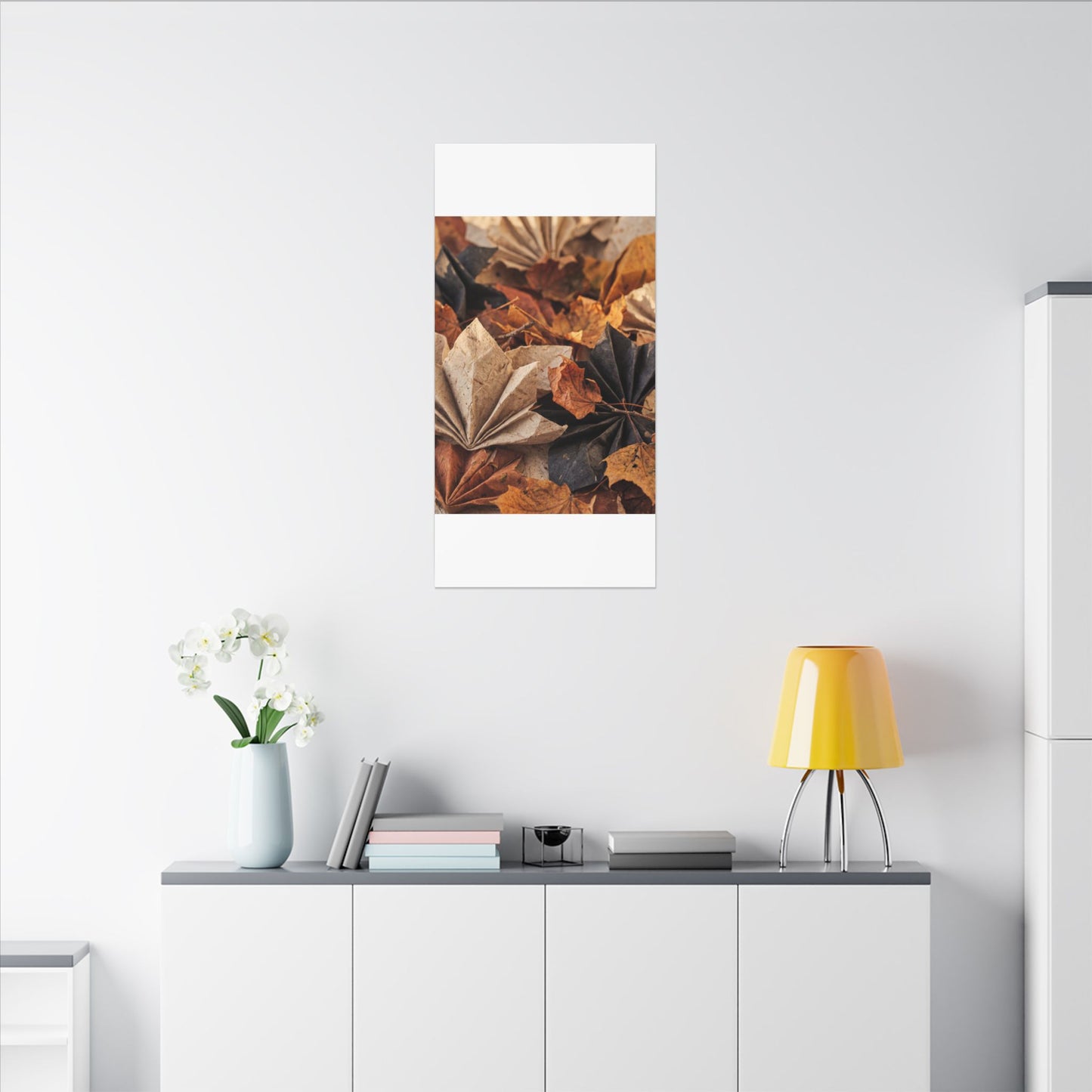 Paper Fold Texture Canvas Art | Elegant Japandi Art