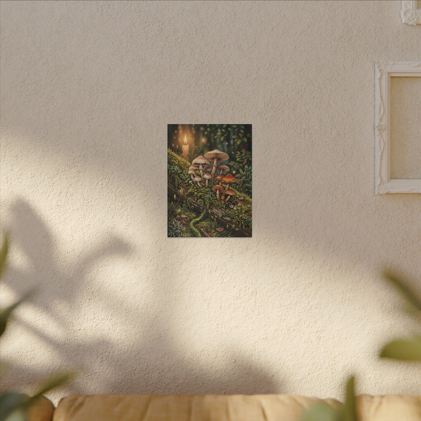 Spring Wild Mushrooms Herbarium Canvas Art | Rustic Decor