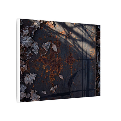 Shibui Rust Patina Canvas Art - Dark Japandi Charcoal Ink