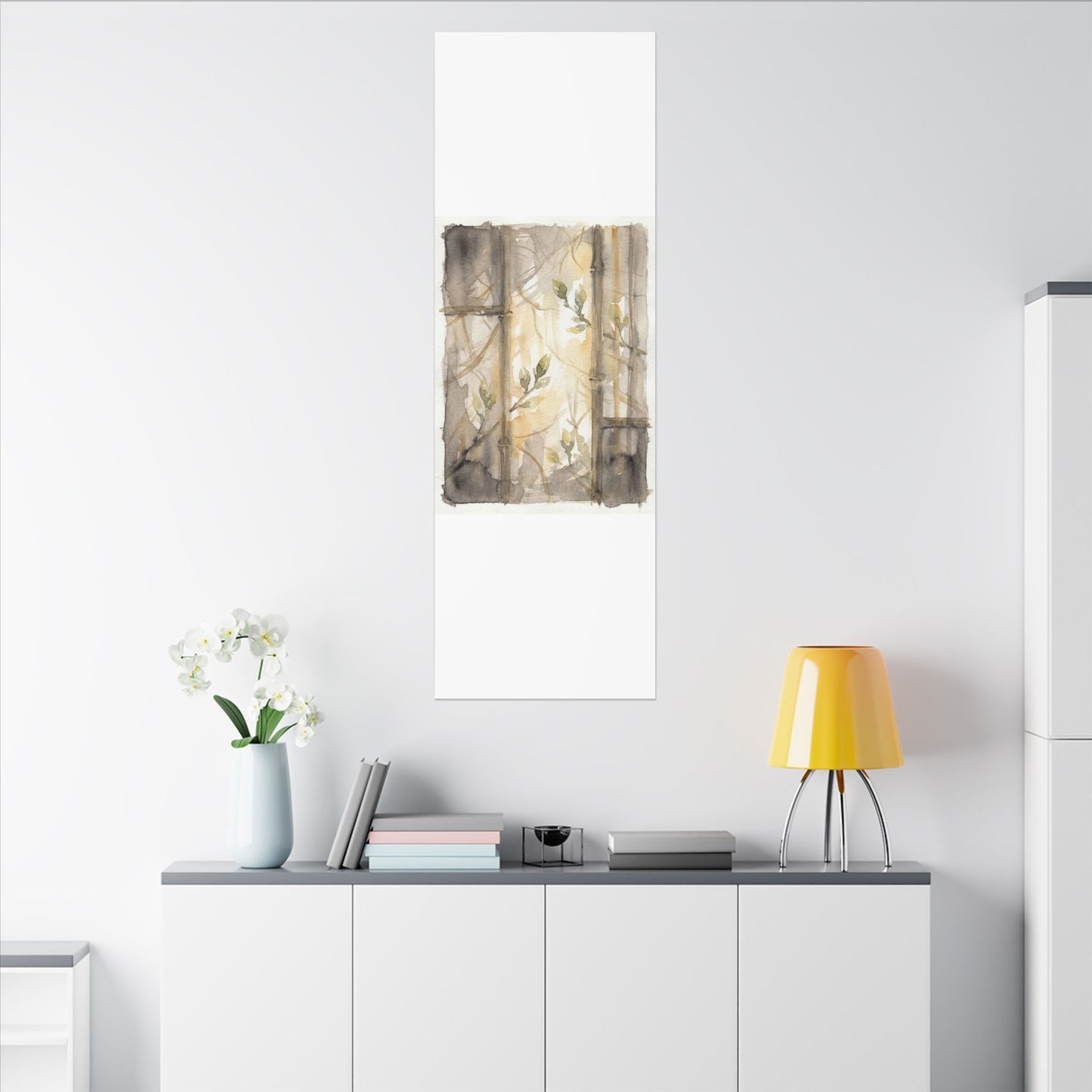 Shoji Screen Spring Canvas Art | Japandi Cozy Design