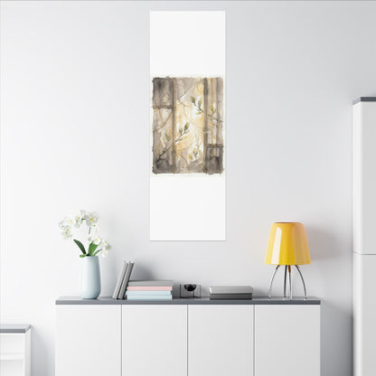 Shoji Screen Spring Canvas Art | Japandi Cozy Design