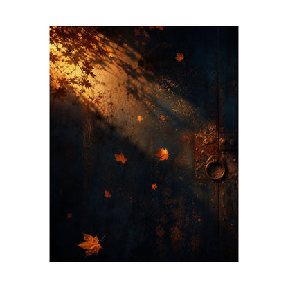 Rust Patina Wall Art Print | Autumn Dark Japandi Shadow Zen Art