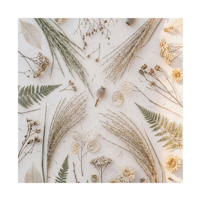 Cozy Dried Flowers Wall Art Print - Japanese Pattern Japandi