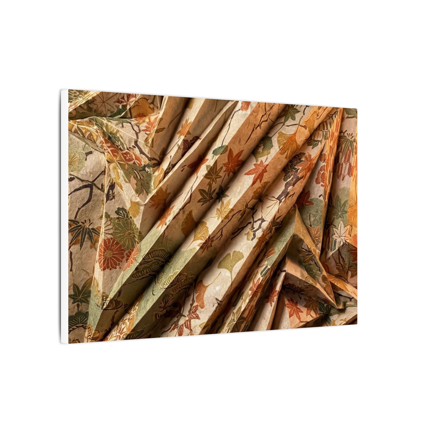 Paper Fold Autumn Canvas Art | Japandi Earthy Design