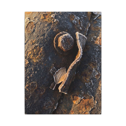 Moody Rust Patina Canvas Art - Moody Minimal Dark Japandi