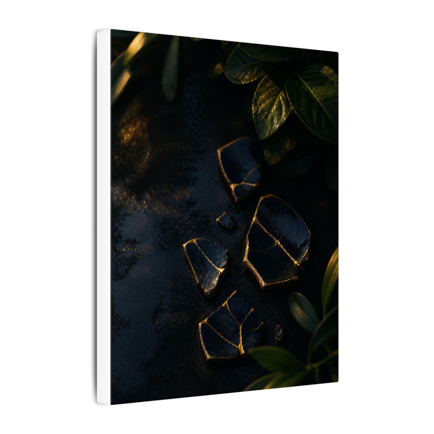 Summer Broken Pottery Moody Minimal Canvas Art | Atmospheric Decor