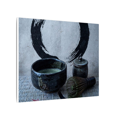 Tea Ceremony Canvas Art | Winter Zen Enso Art