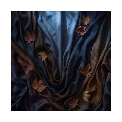 Kanso Silk Drape Wall Art Print - Dark Japandi Moody Minimal