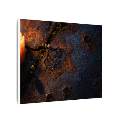 Candlelight Rust Patina Canvas Art - Dark Japandi Ma