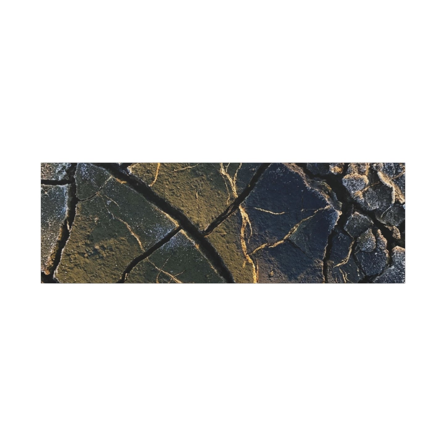 Winter Cracked Earth Moody Minimal Canvas Art | Atmospheric Decor
