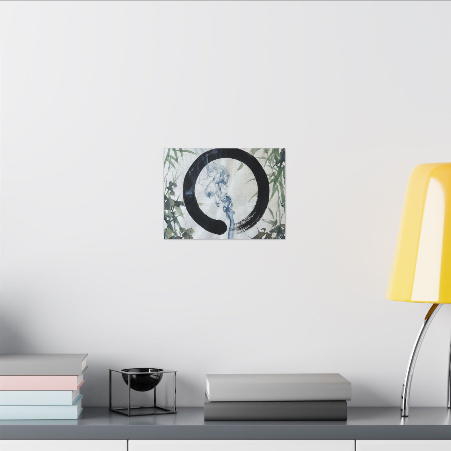 Zen Incense Smoke in Moonlight | Enso Canvas Art