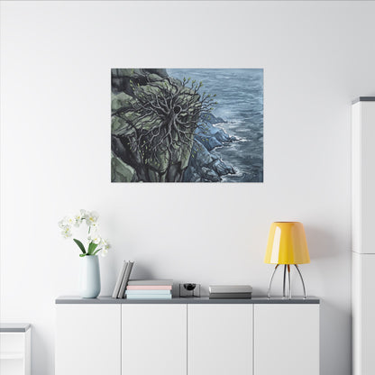 Pine Tree Spring Canvas Art | Japandi Neutral Design