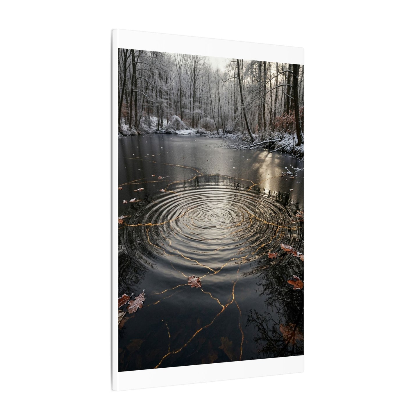 Water Ripple Broken Beauty Canvas Art | Artful Kintsugi Art