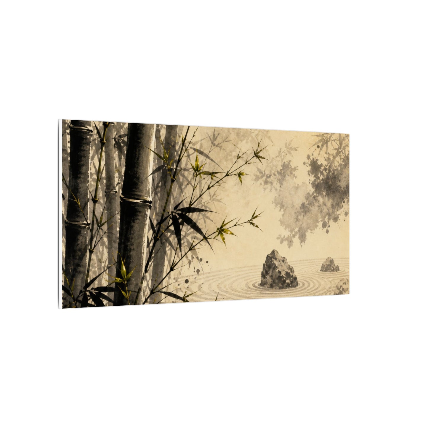 Peaceful Bamboo Grove Canvas Art - Karesansui Zen