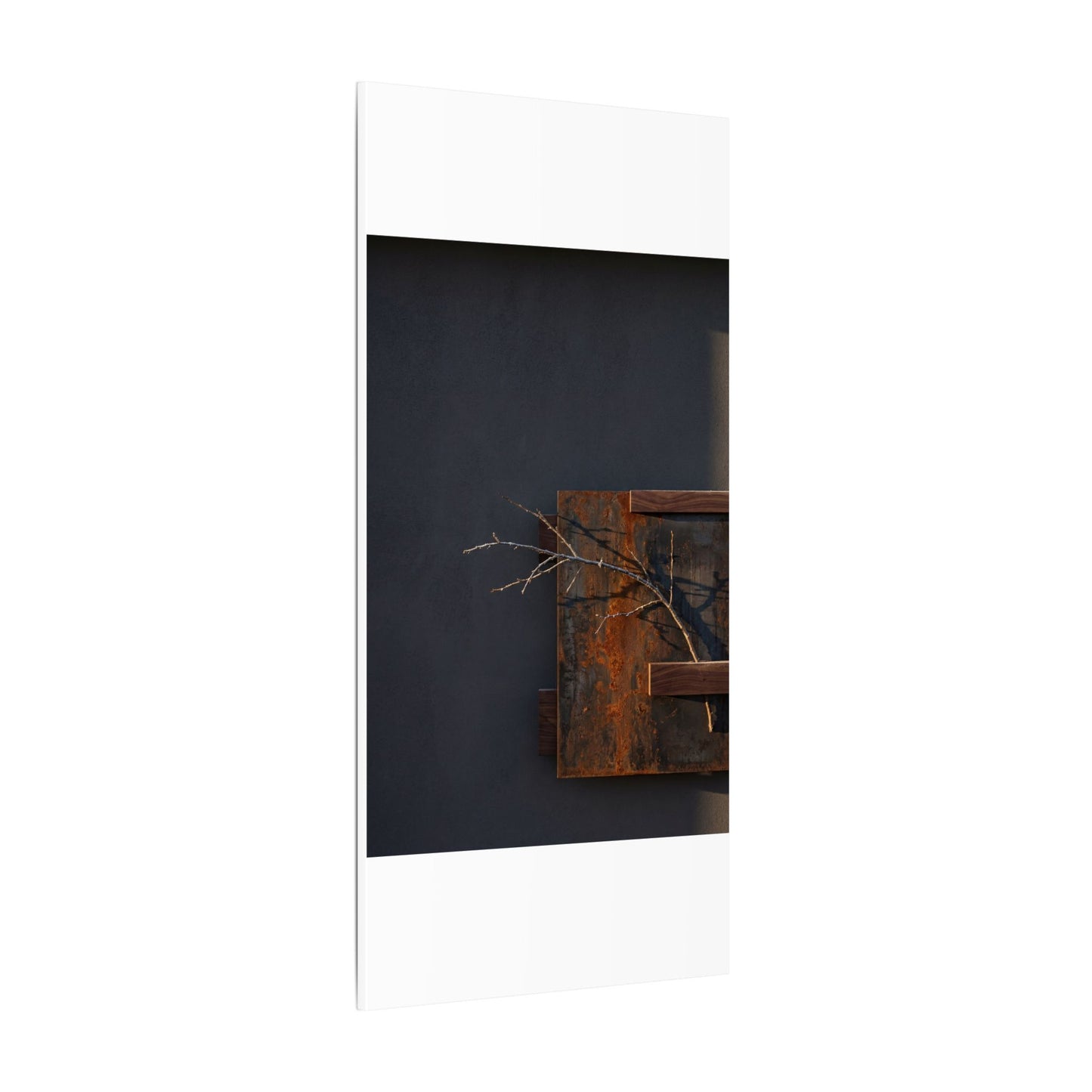 Ma Rust Patina Canvas Art - Dark Japandi Dark Texture
