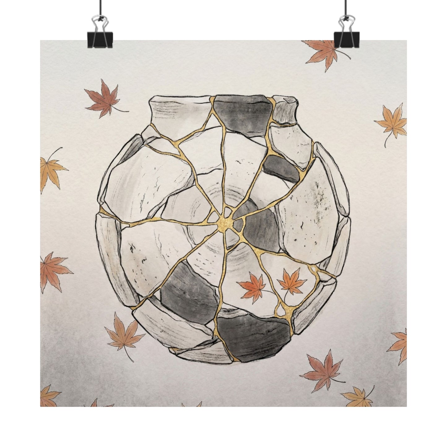 Dawn Broken Pottery Wall Art Print - Japandi Datsuzoku Art Print