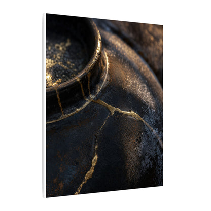 Kintsugi Rust Patina in Golden Hour | Broken Beauty Canvas Art