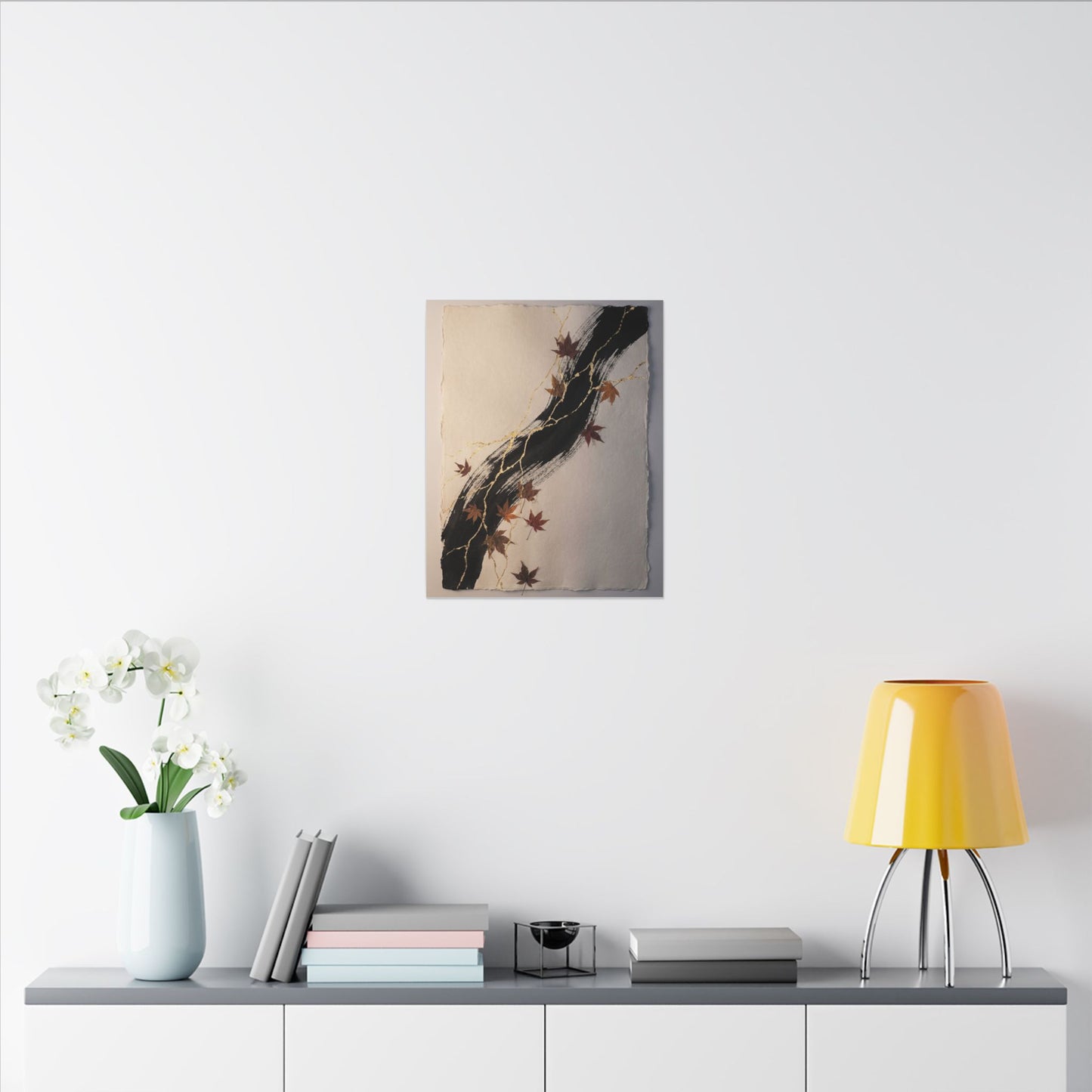 Dawn Ink Brushstroke Canvas Art - Kintsugi Ma
