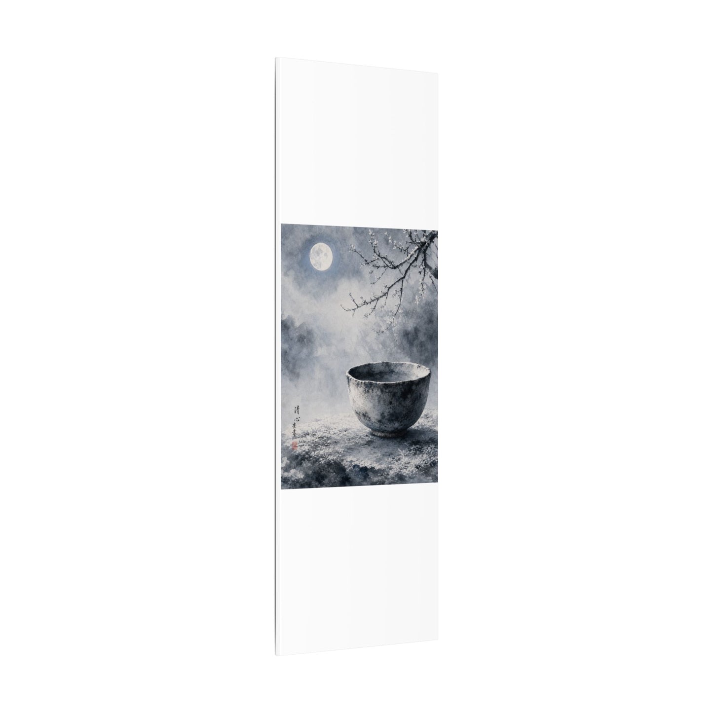 Seijaku Ceramic Bowl Canvas Art - Zen Sumi E