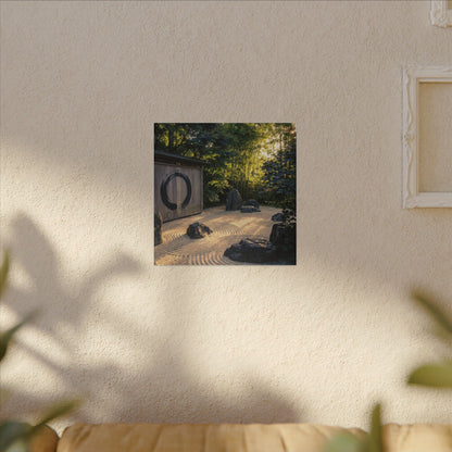 Rock Garden Enso Canvas Art | Tranquil Zen Art