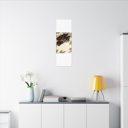Ink Brushstroke Canvas Art | Summer Dark Japandi Moody Minimal Art