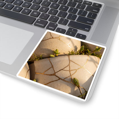 Broken Pottery Gold Vein Sticker | Artful Kintsugi Art