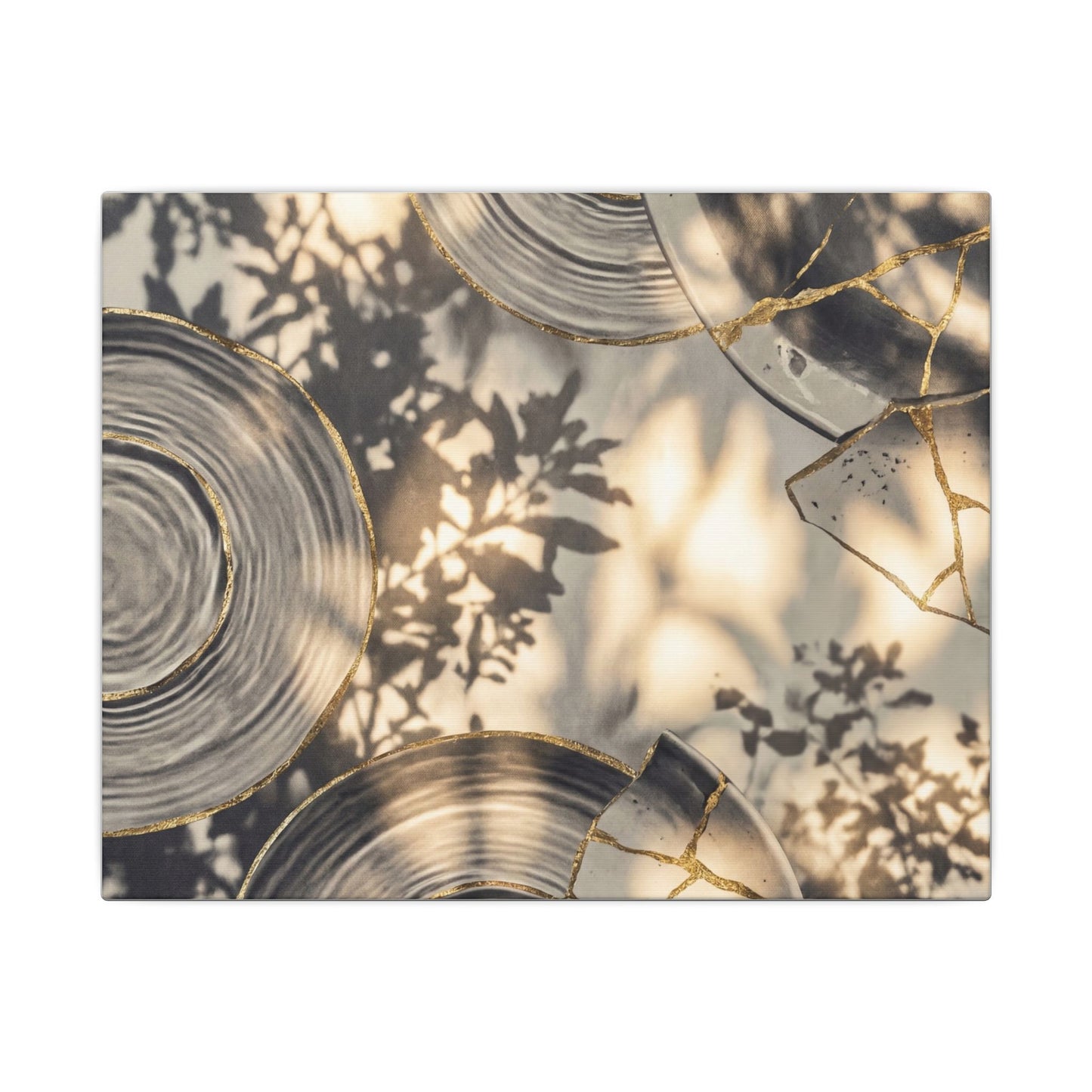 Healing Water Ripple Canvas Art - Gold Vein Kintsugi