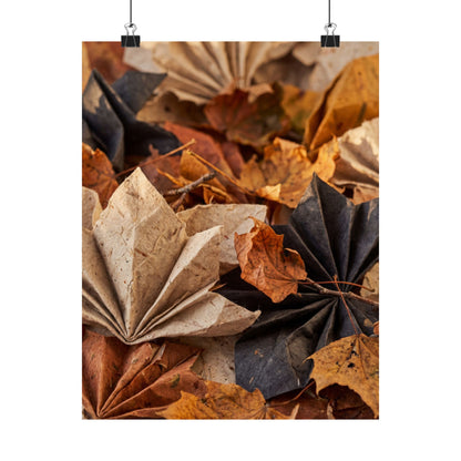 Paper Fold Wall Art Print | Autumn Japandi Texture Art