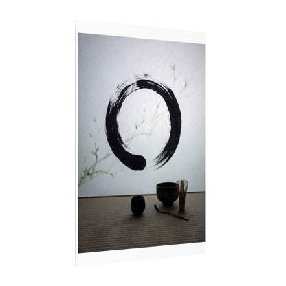 Tea Ceremony Enso Canvas Art | Peaceful Zen Art