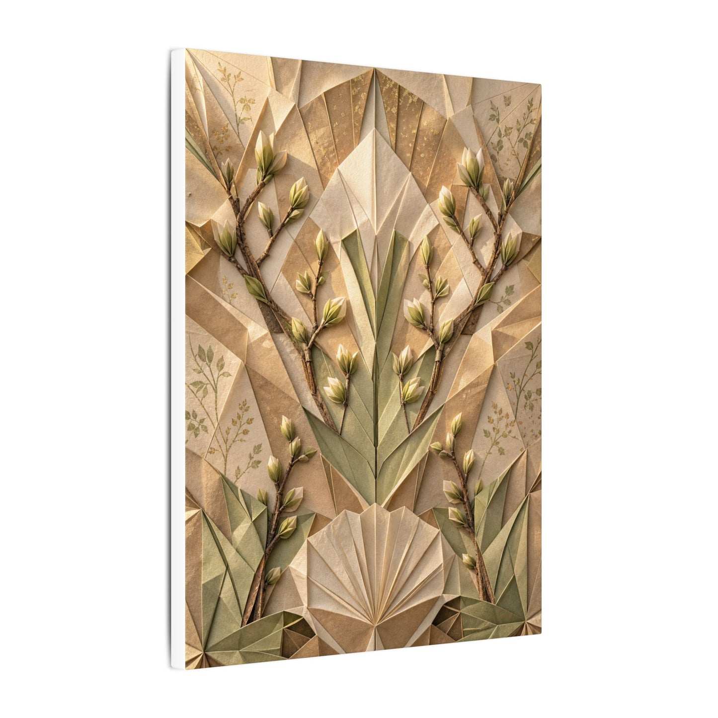 Kanso Paper Fold Canvas Art - Japandi Japanese Pattern