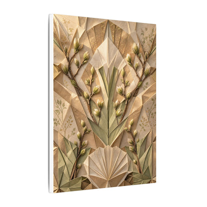 Kanso Paper Fold Canvas Art - Japandi Japanese Pattern