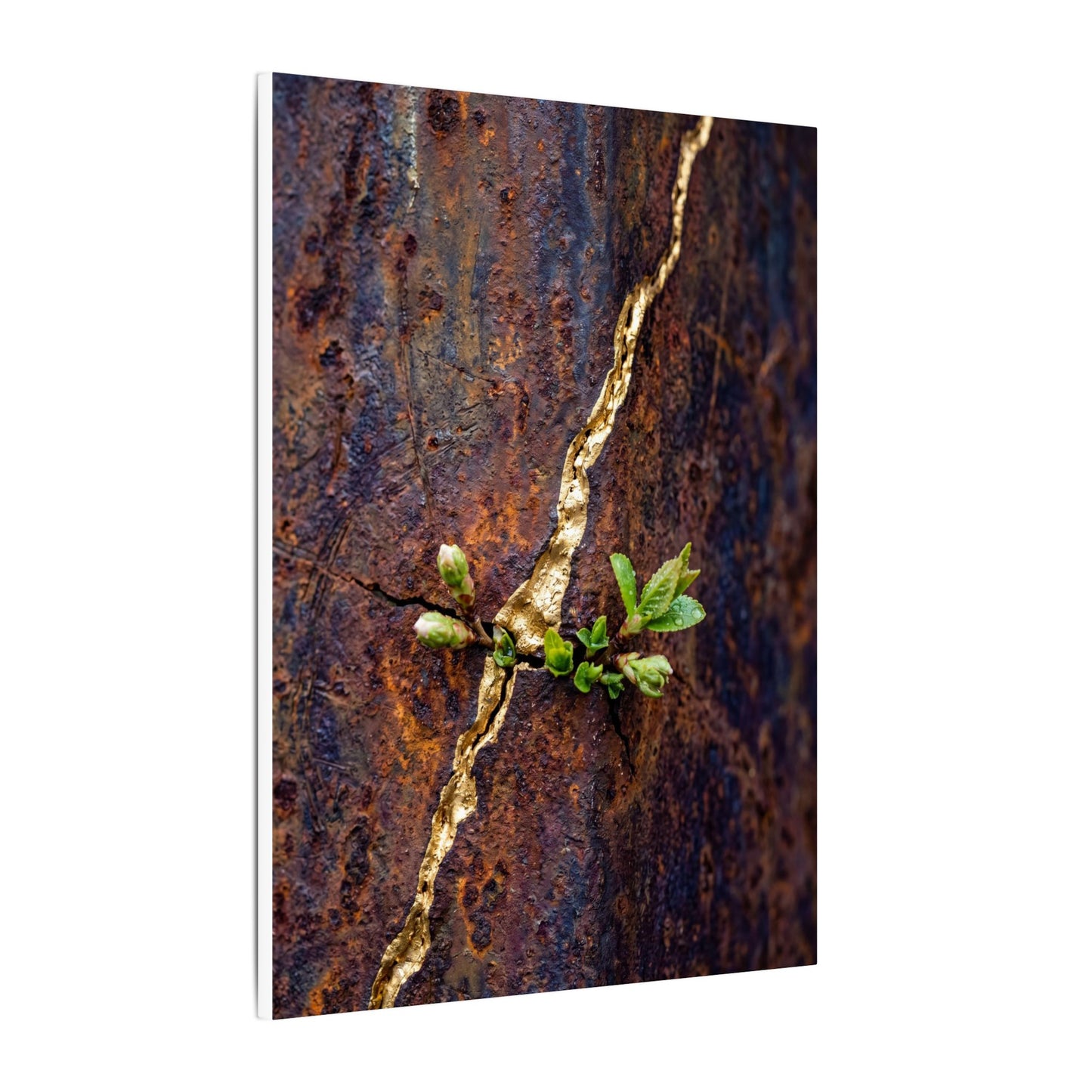 Overcast Rust Patina Canvas Art - Kintsugi Datsuzoku
