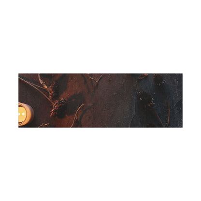 Dried Flowers Canvas Art | Winter Dark Japandi Moody Minimal Art
