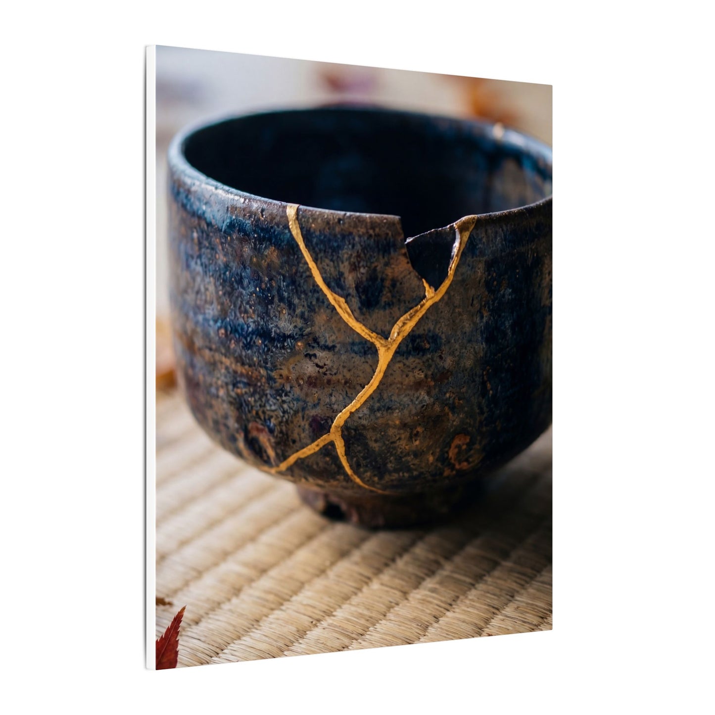 Tea Ceremony Autumn Canvas Art | Kintsugi Healing Design