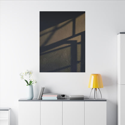 Sophisticated Shadow Play Canvas Art - Moody Minimal Dark Japandi
