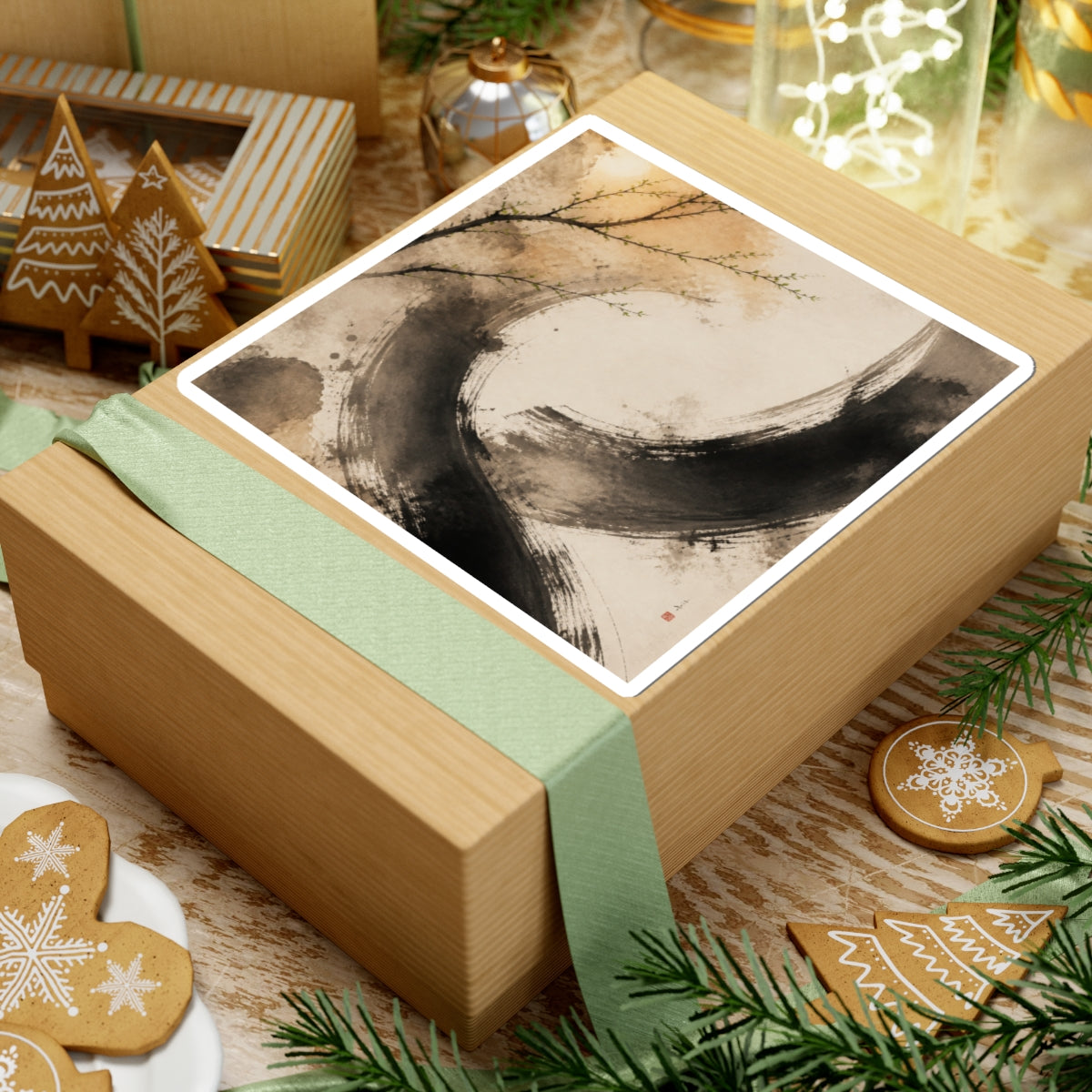 Ma Ink Brushstroke Sticker - Japandi Watercolor