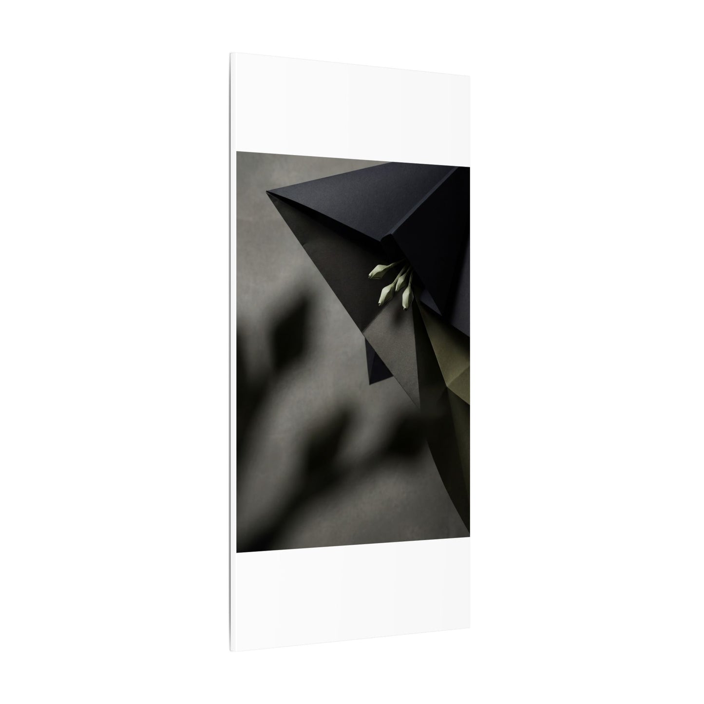 Paper Fold Moody Minimal Canvas Art | Luxurious Dark Japandi Art