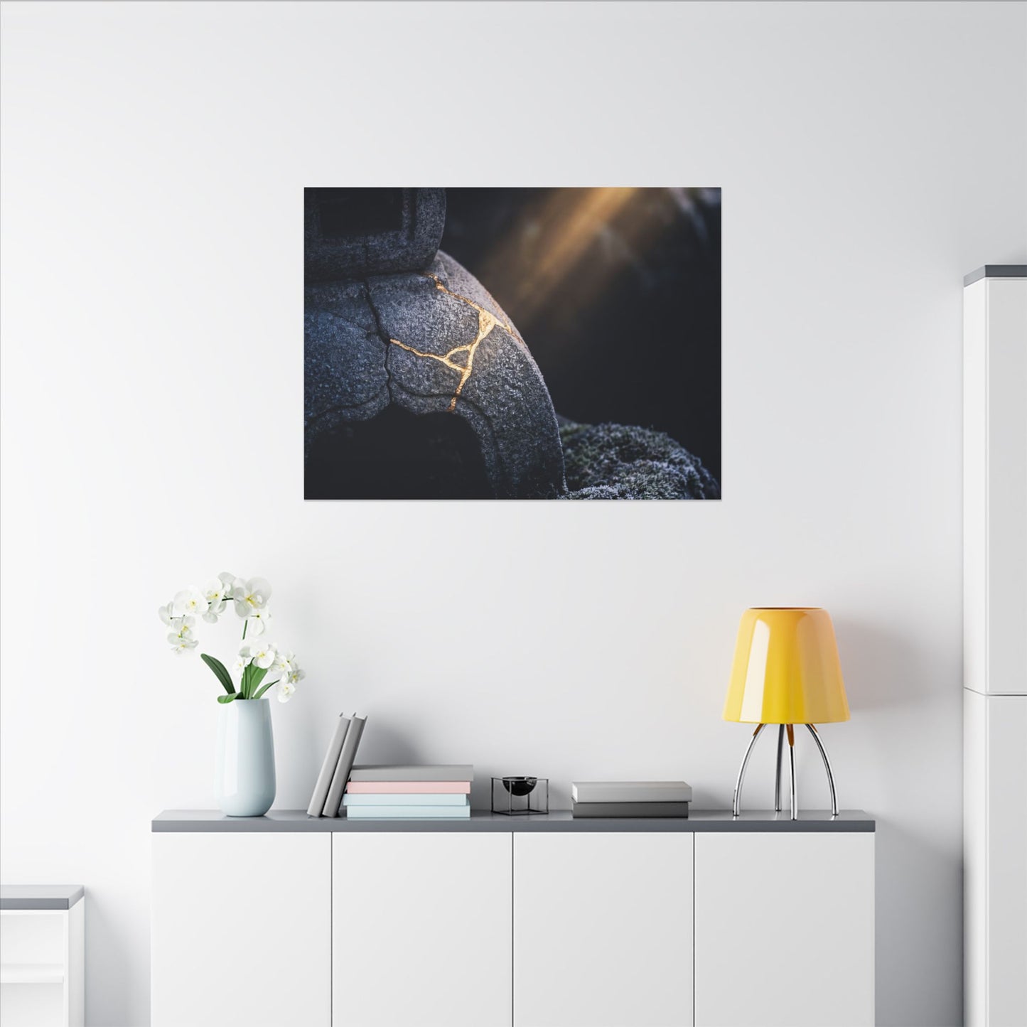 Ma Moonlit Garden Canvas Art - Kintsugi Broken Beauty