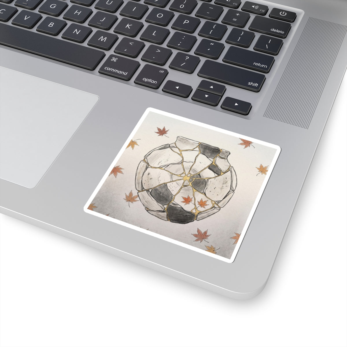 Autumn Broken Pottery Minimal Line Sticker | Neutral Decor Art Print